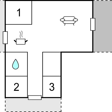 Three-bedroom Holiday In Σπίτι διακοπών Knebel